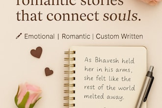 transform your feelings into emotional romantic story