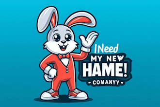 do hand hookah cartoon bunny mascot logo in my style