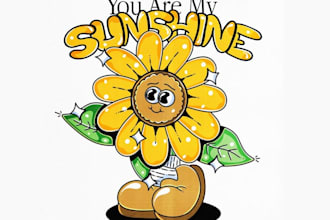 design high quality sunflower mascot logo with creative concepts