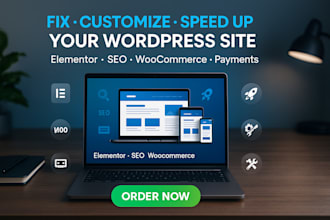 quickly fix edit speed up and customize your responsive website with elementor