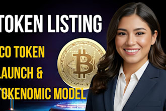 create your custom token, tokenomics model and ico token launch setup plan