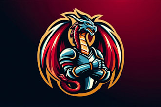 design meaningful dragon knight mascot logo within new concepts