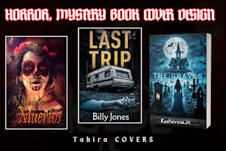 design a horror, or young adult book cover with supernatural and halloween vibes