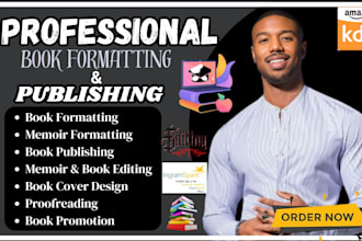 format, publish, promote your book for amazon kindle, amazon KDP book publishing