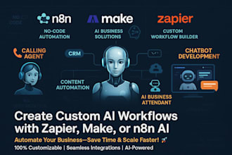 create custom ai workflows with zapier make or n8n with ai