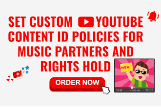 set custom youtube content id policies for music partners and rights hold