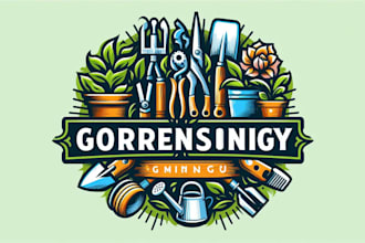 make different gardening tools logo for your company
