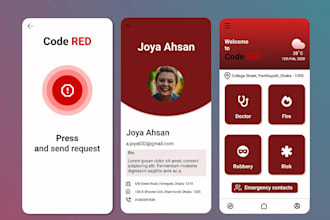 develop emergency listing app, road assistant app, security app