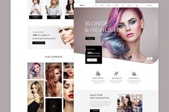 build beautiful spa website, hair, nails, fashion, beauty salon website