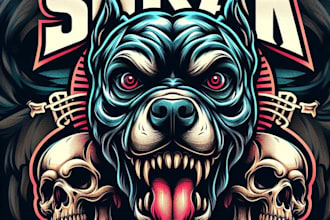 design high quality dog t shirt logo with unlimited revision