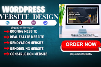 create a roofing, contractor, construction, hvac, electrician, plumbing website