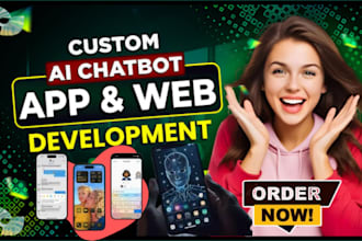 build ai mobile app, website ai saas app ai chatbot ai software game development