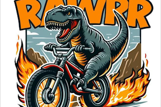 design high quality dinosaur t shirt logo with fastest delivery