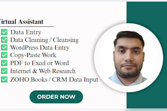 do fast and accurate data entry in excel, PDF, zoho CRM