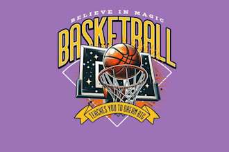 design high quality basketball t shirt logo for your business