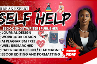 be self help ebook ghostwriter hollistic wellness workbook journal life coach
