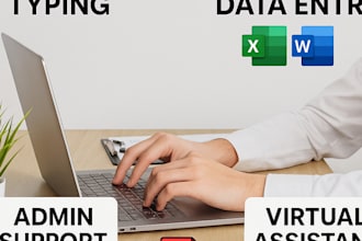 do data entry, data visualization, data extraction