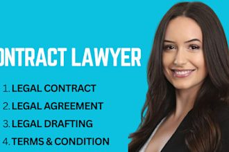 draft and review legal contract, agreement, terms and conditions, documents, nda