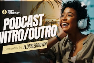 produce female voice over for podcast intro podcast jingles podcast music