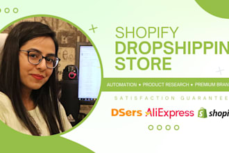 make premium shopify dropshipping store, shopify website