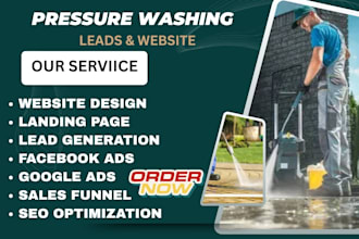 generate pressure washing leads cleaning website power washing social media ads