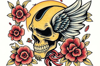 create a traditional or old school style tattoo design