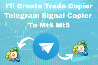 create a trade copier, telegram signal copier bot to mt4 mt5