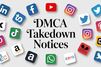 send dmca takedown notice to tiktok,reddit,facebook,instagram, onlyfans,shopify