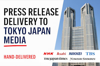 deliver and translate press release to the tokyo press club in japan