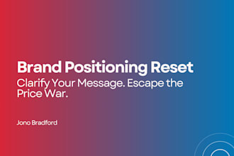 perform a brand positioning reset to clarify your message and escape the