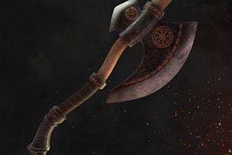 realistic craft 3d models and texture from your concept