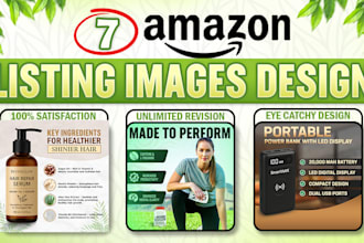 design high converting amazon listing images, infographics and a plus content