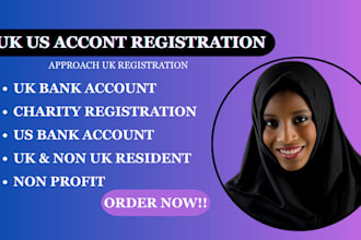 register charity bank account setup in UK USA document preparation  guidance