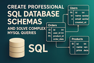 create professional sql database schemas and solve complex mysql queries