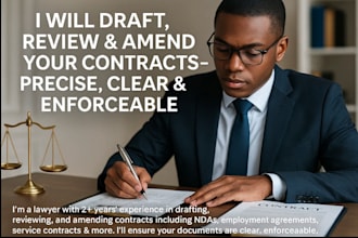draft, review and amend your contracts or agreements