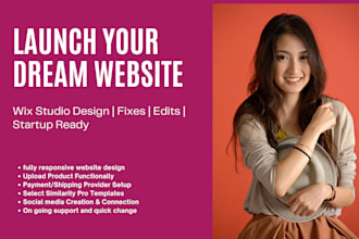 do wix studio website update, fix edit for startup website