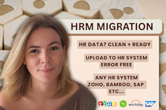 clean HR data for upload to hrm or hrms systems