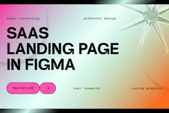 design a super converting modern saas landing page in figma