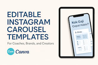 design editable canva carousel templates for your instagram brand
