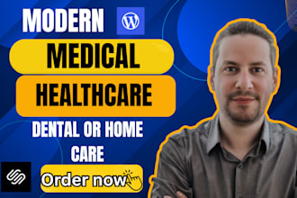 design a modern medical, healthcare, dental, or home care website