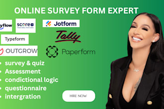 build online survey, quiz jotform typeform heyflow kahoot limesurvey outgrow