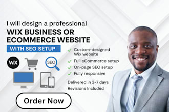design or redesign wix business website ecommerce website with SEO