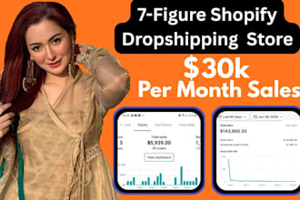 make 30k shopify passive income dropshipping store with marketing and support