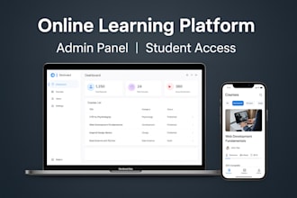 build a full stack educational platform with admin panel and course system