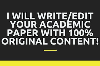write or edit your academic paper with original content