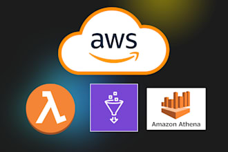build lambda function, gluejob, athena table, iam for any api etl job in AWS