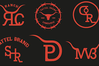 design a bold cattle brand logo for western ranch