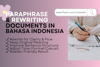 paraphrase your indonesian text