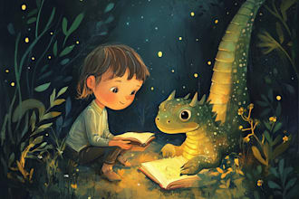 make a cute african american children book illustration