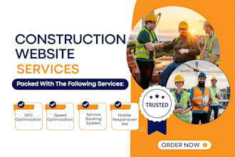 design wordpress construction website with online quote form
